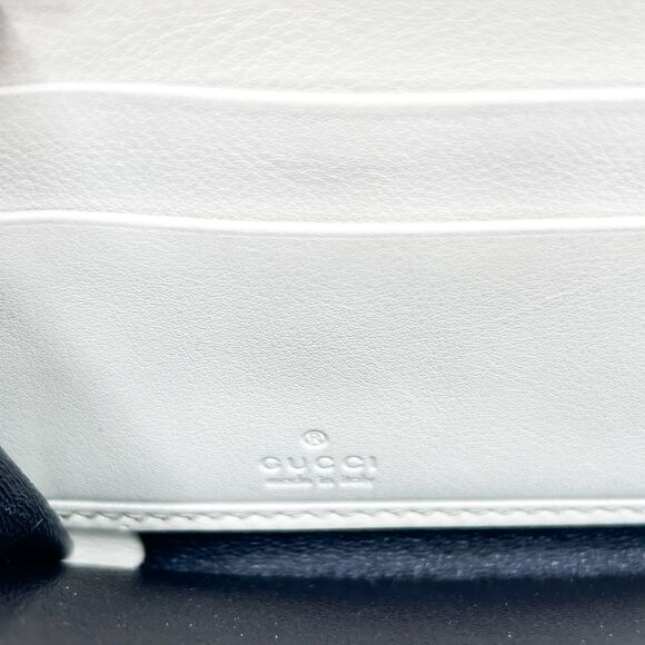 Gucci GG Monogram Guccissima Neutral Leather Zip Around Wallet Organizer - Picture 10 of 12